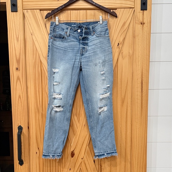 Old Navy Light Blue Distressed Ankle Jeans - Picture 1 of 4
